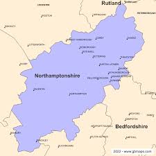 Map of Northamptonshire
