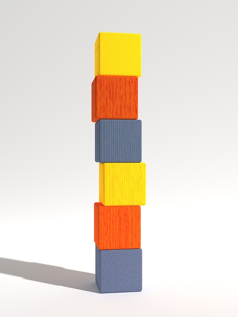Building blocks stacked high